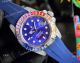 Top Replica Rolex Submariner Watch Rainbow Bezel Blue Rubber Strap (7)_th.jpg